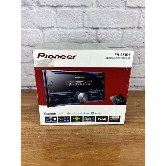 Pioneer FH-S51BT Bluetooth CD Player iPhone Android Pandora AM FM USB Aux 4Ch 2v - Picture 1 of 9